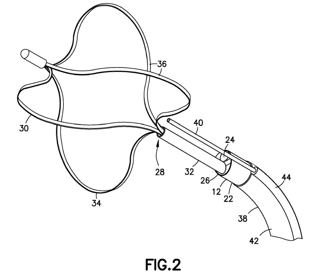 Patent: Device “basket” used to collect stone dust and pieces